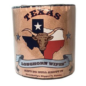 Texas Longhorn Wipes Toilet Paper Gag Gift Vintage New in Package Made in USA